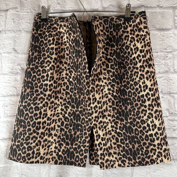 Vintage David Paul NY Leopard Print Above The Knee Pencil Skirt Size 10 Y2K 90's - Picture 3 of 9